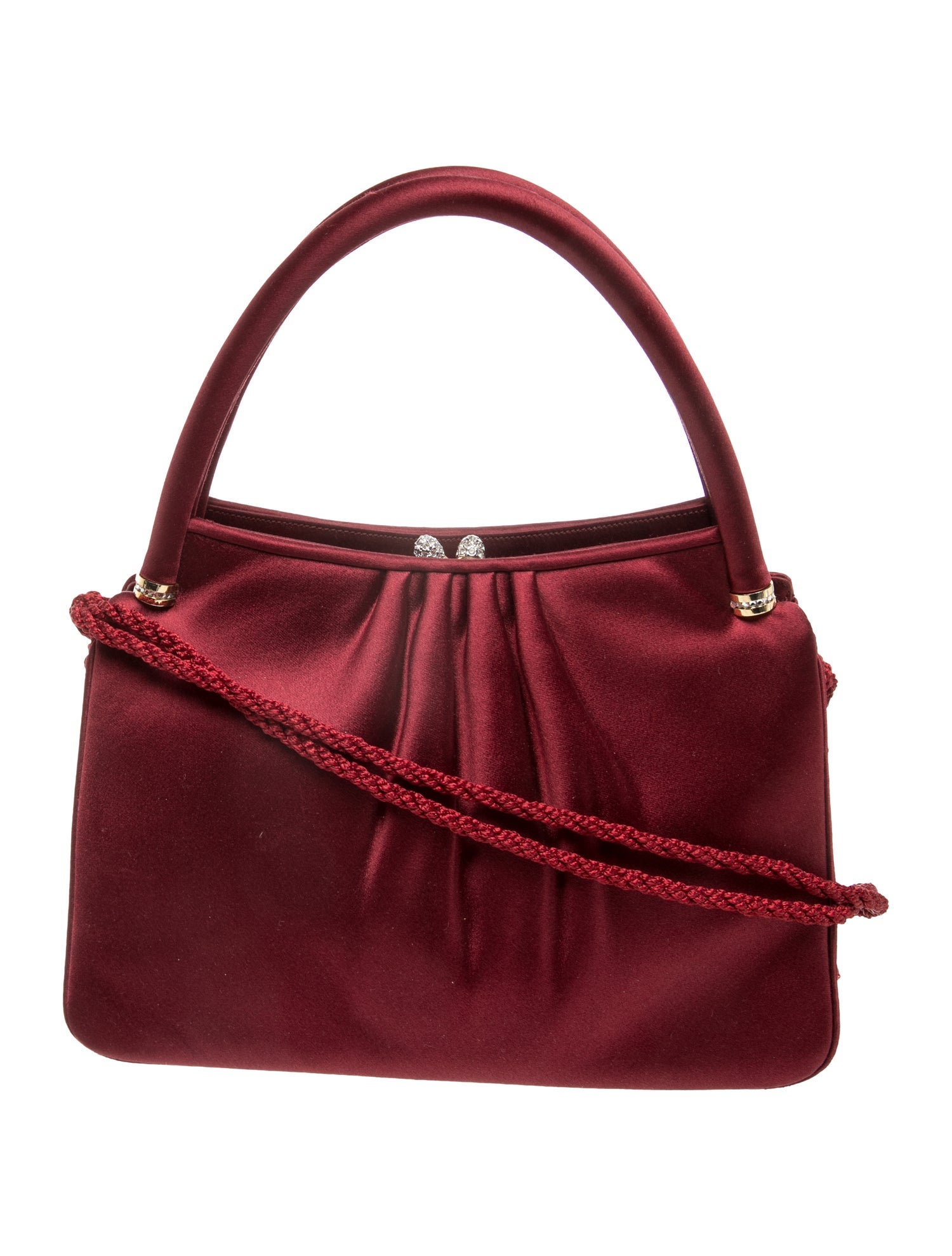 Judith Leiber Satin Top Handle Bag