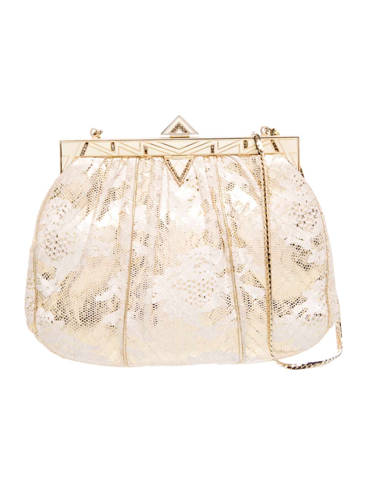 Judith Leiber Embossed Leather Evening Bag