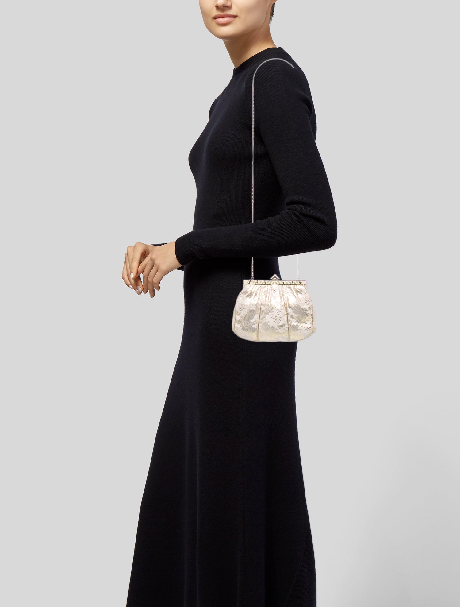 Judith Leiber Embossed Leather Evening Bag