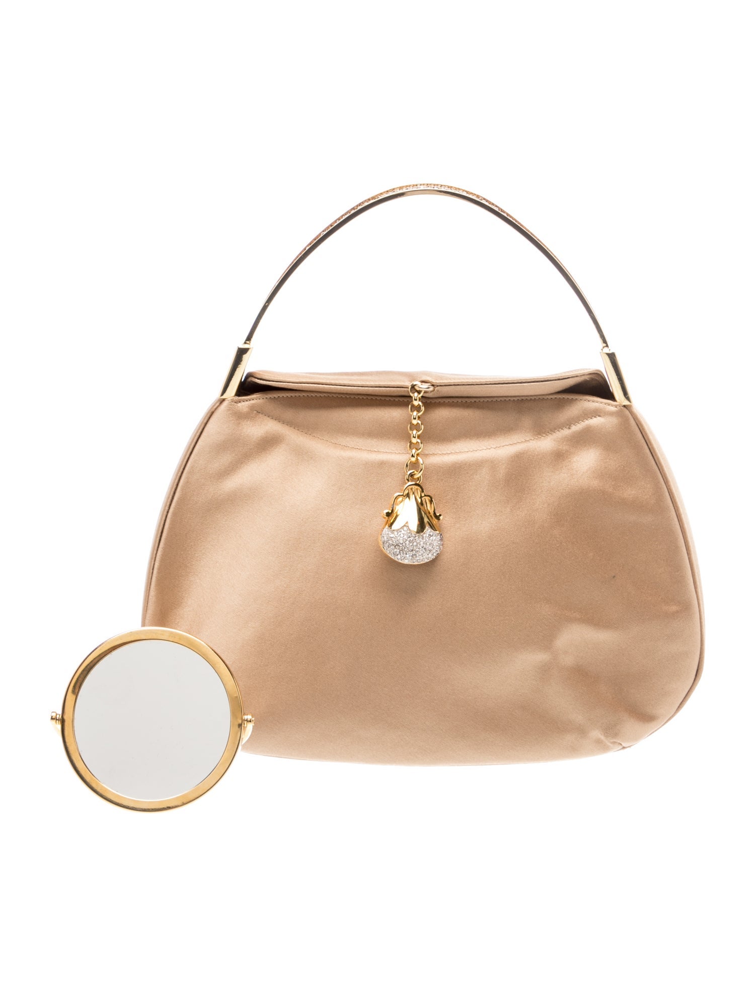 Judith Leiber Satin Top Handle Bag