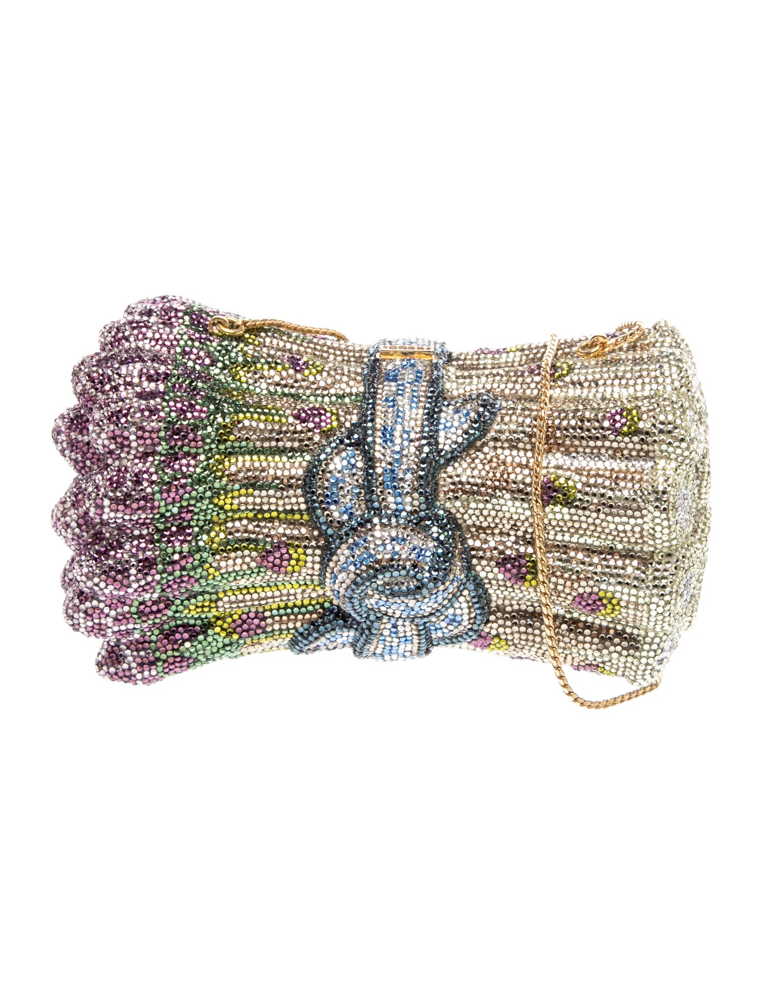 Judith Leiber Crystal Crystal Embellished Asparagus Clutch