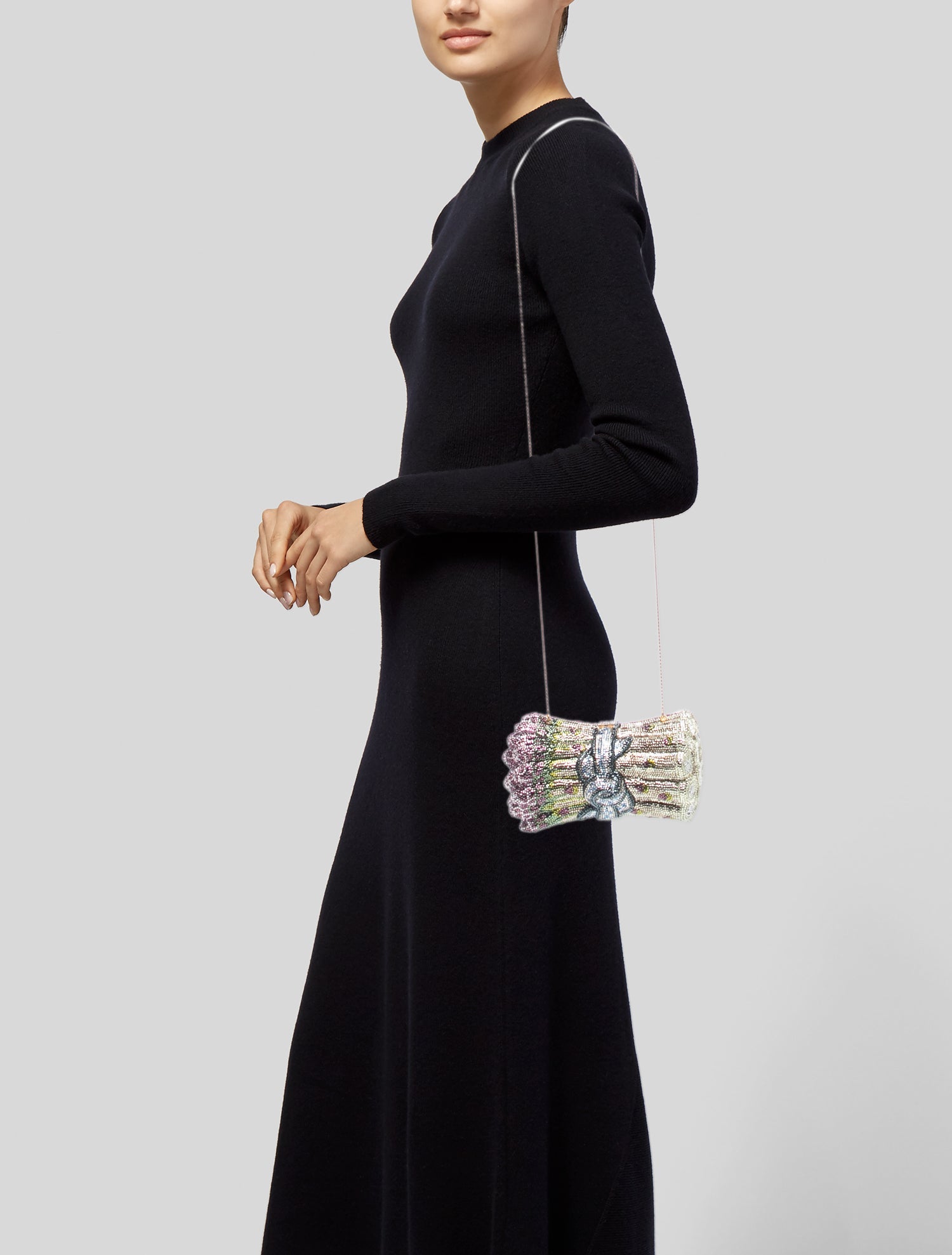 Judith Leiber Crystal Crystal Embellished Asparagus Clutch