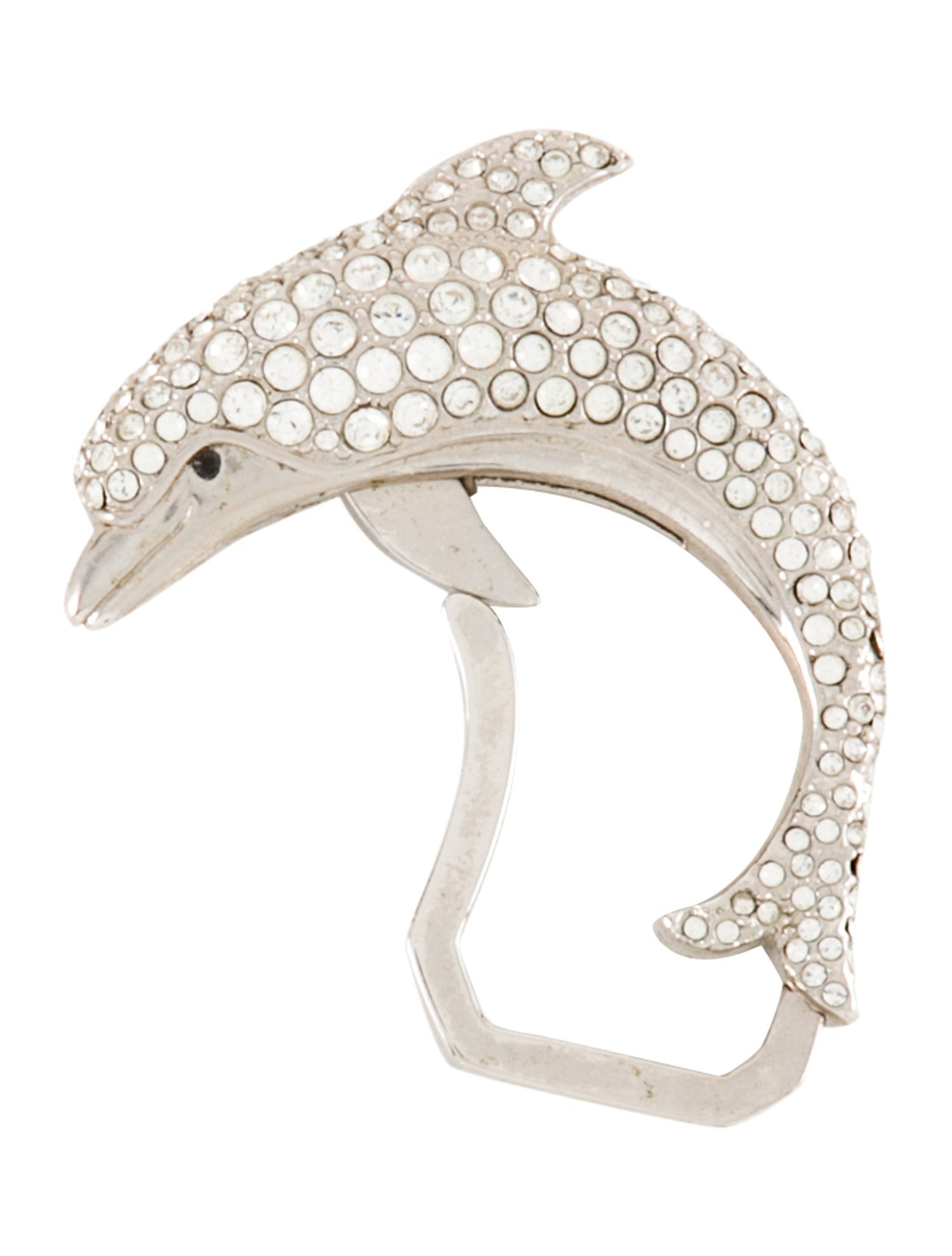 Judith Leiber Crystal Dolphin Keychain
