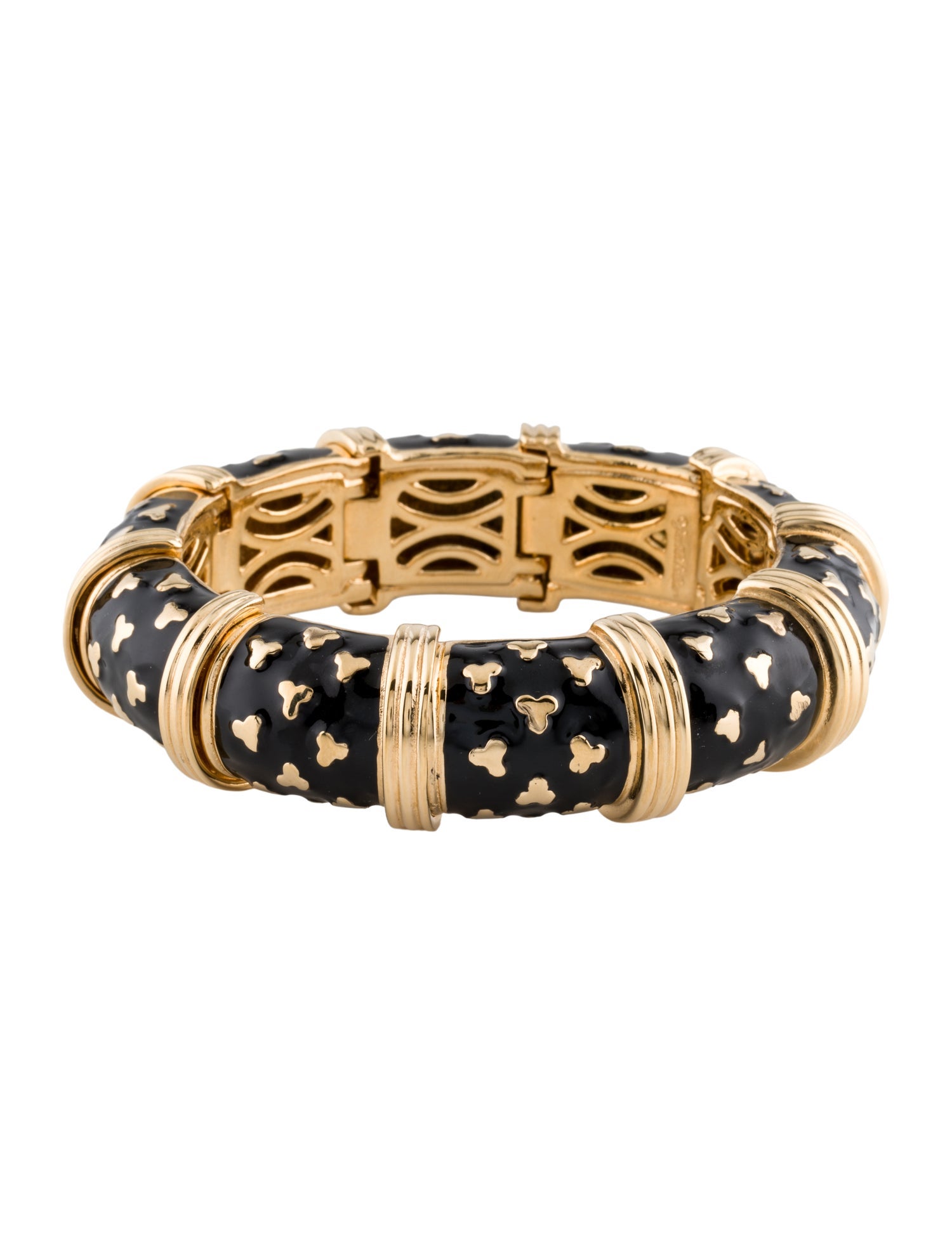 Judith Leiber Vintage Enamel Link Bangle Bracelet