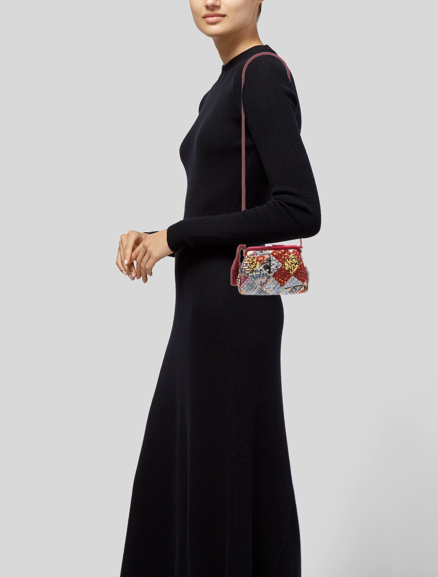 Judith Leiber Satin Shoulder Bag