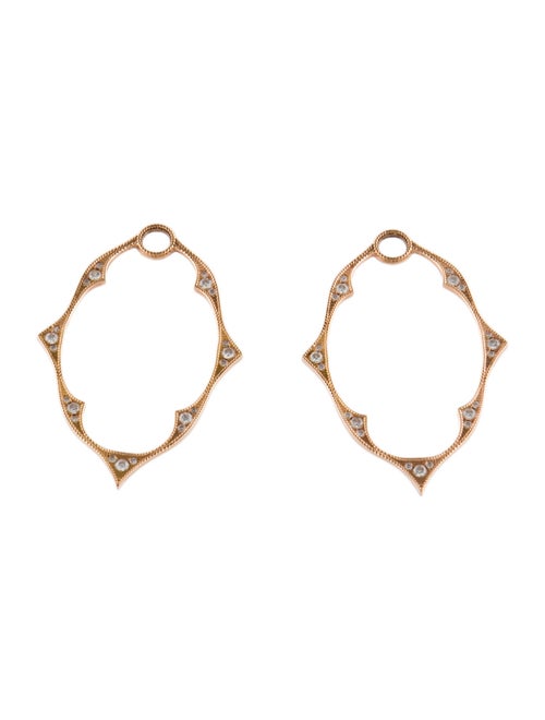 Jude Frances 18K Diamond Moroccan Frame Earring Enhancers