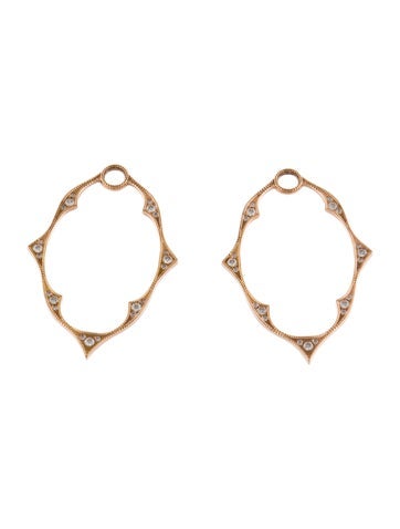 Jude Frances Earring Enhancers 18K Diamond Moroccan Frame