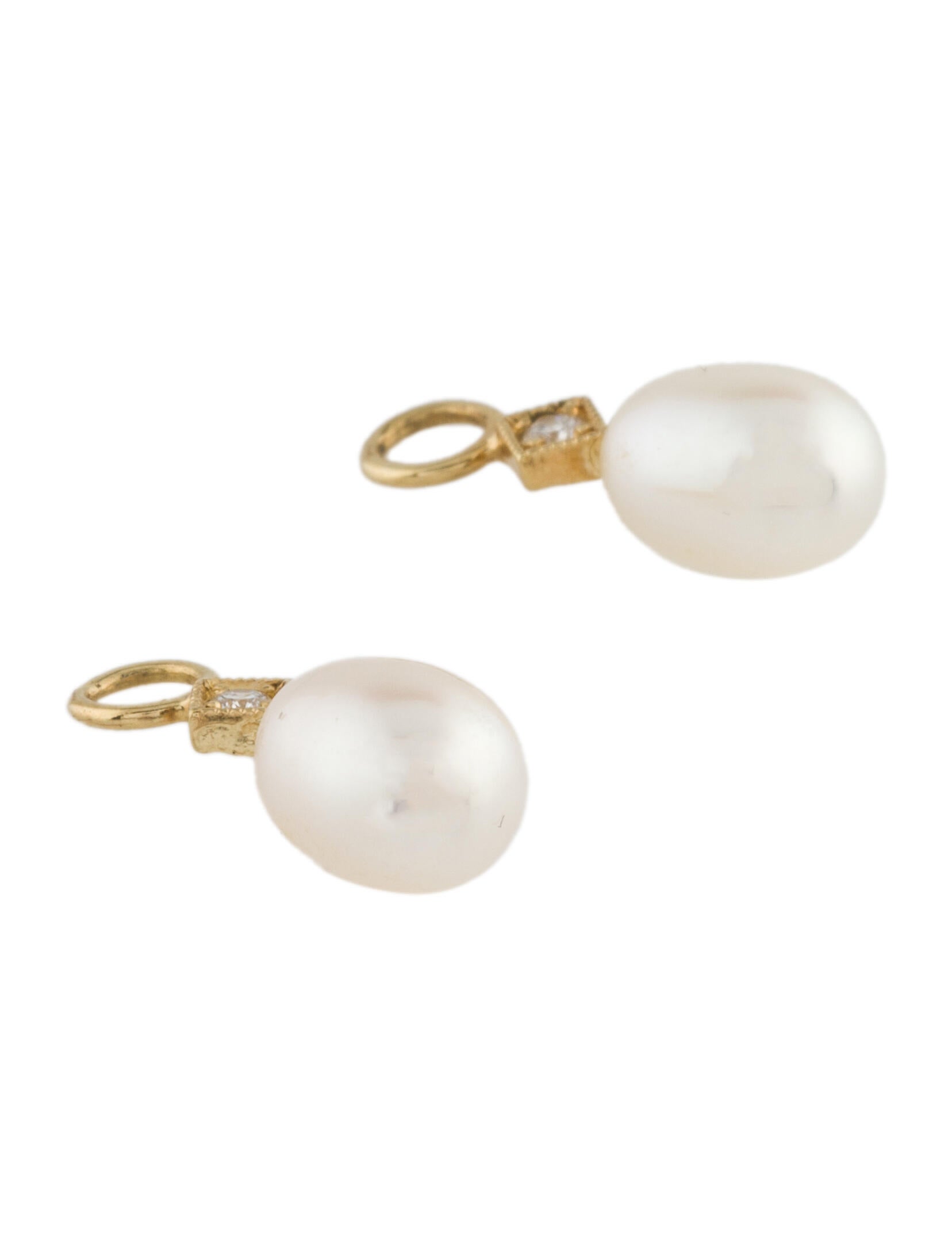 Jude Frances 18K Pearl & Diamond Earring Enhancers