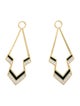 Jude Frances 18K Diamond & Enamel Lisse Large 'Deco' Earring Enhancers