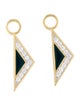 Jude Frances 18K Diamond & Enamel Lisse Triangle Earring Enhancer