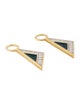 Jude Frances 18K Diamond & Enamel Lisse Triangle Earring Enhancer