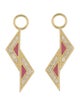 Jude Frances 18K Diamond Enamel Lisse Shifted Kite Earring Charms