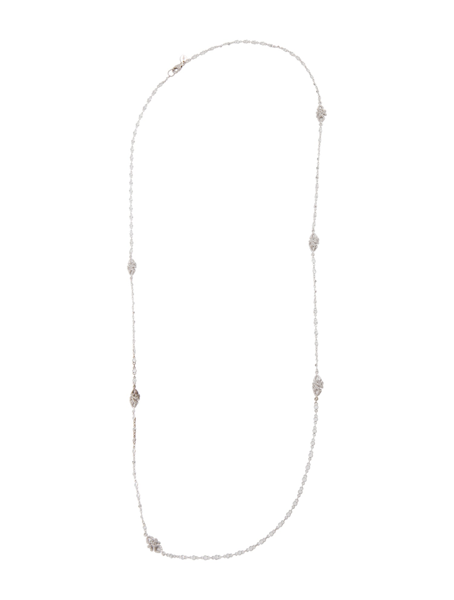 Jude Frances 18K Diamond & Topaz Moroccan Station Necklace