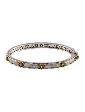 Jude Frances Diamond Two Tone Kite Bangle Bracelet