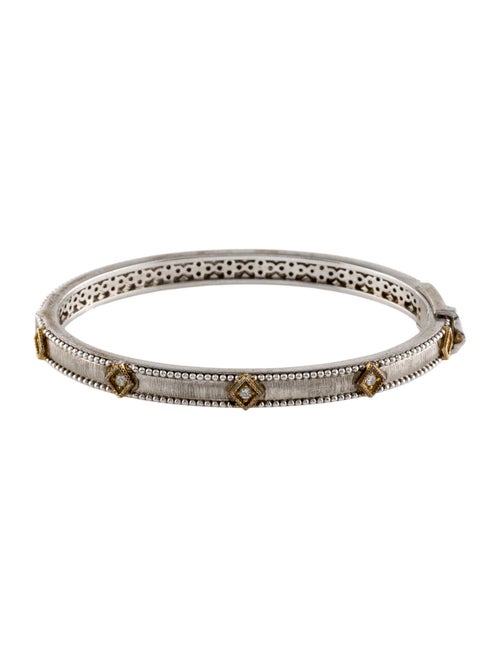 Jude Frances Diamond Two Tone Kite Bangle Bracelet