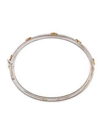 Jude Frances Diamond Two Tone Kite Bangle Bracelet