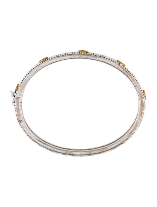 Jude Frances Diamond Two Tone Kite Bangle Bracelet