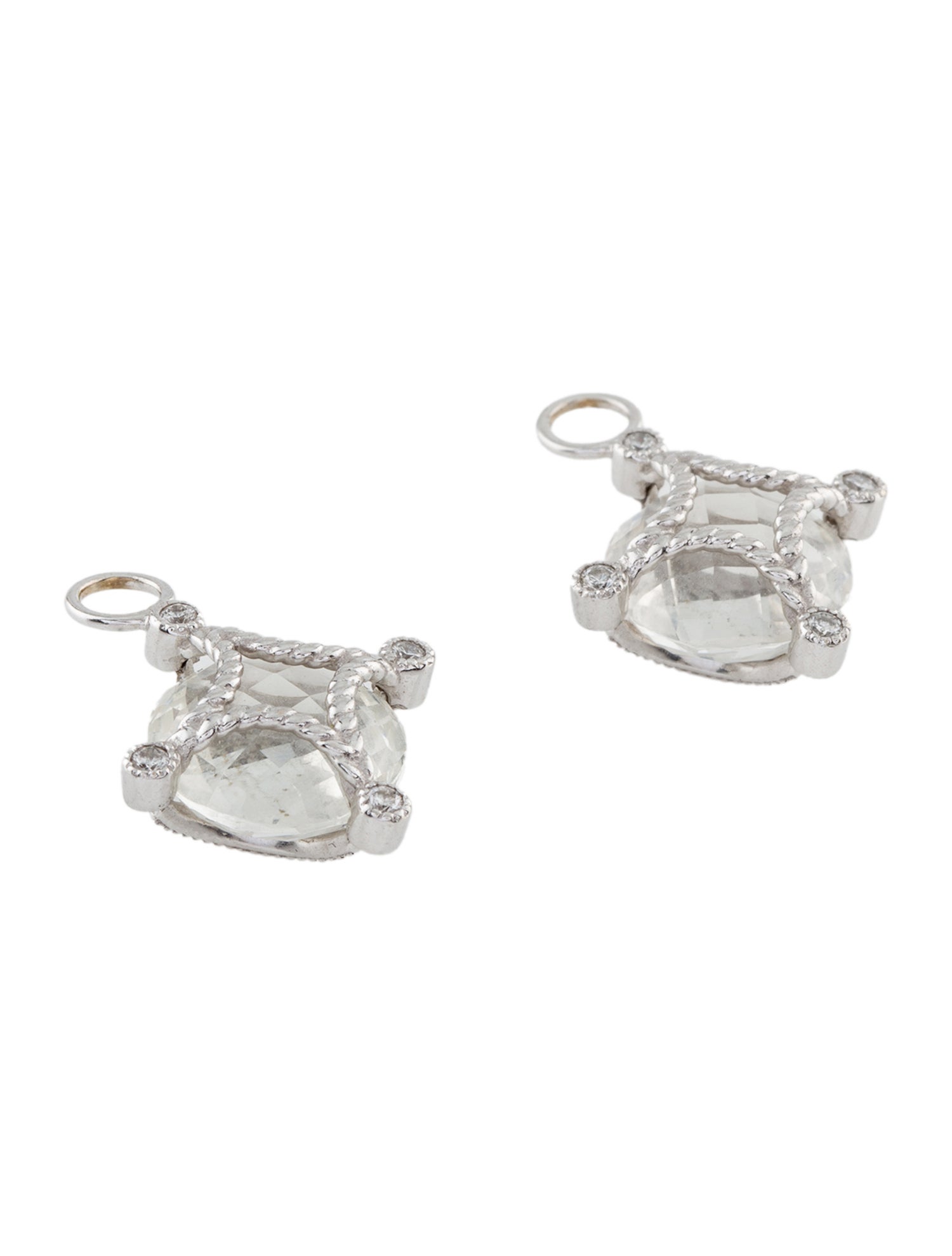 Jude Frances 18K Topaz & Diamond Earring Charms