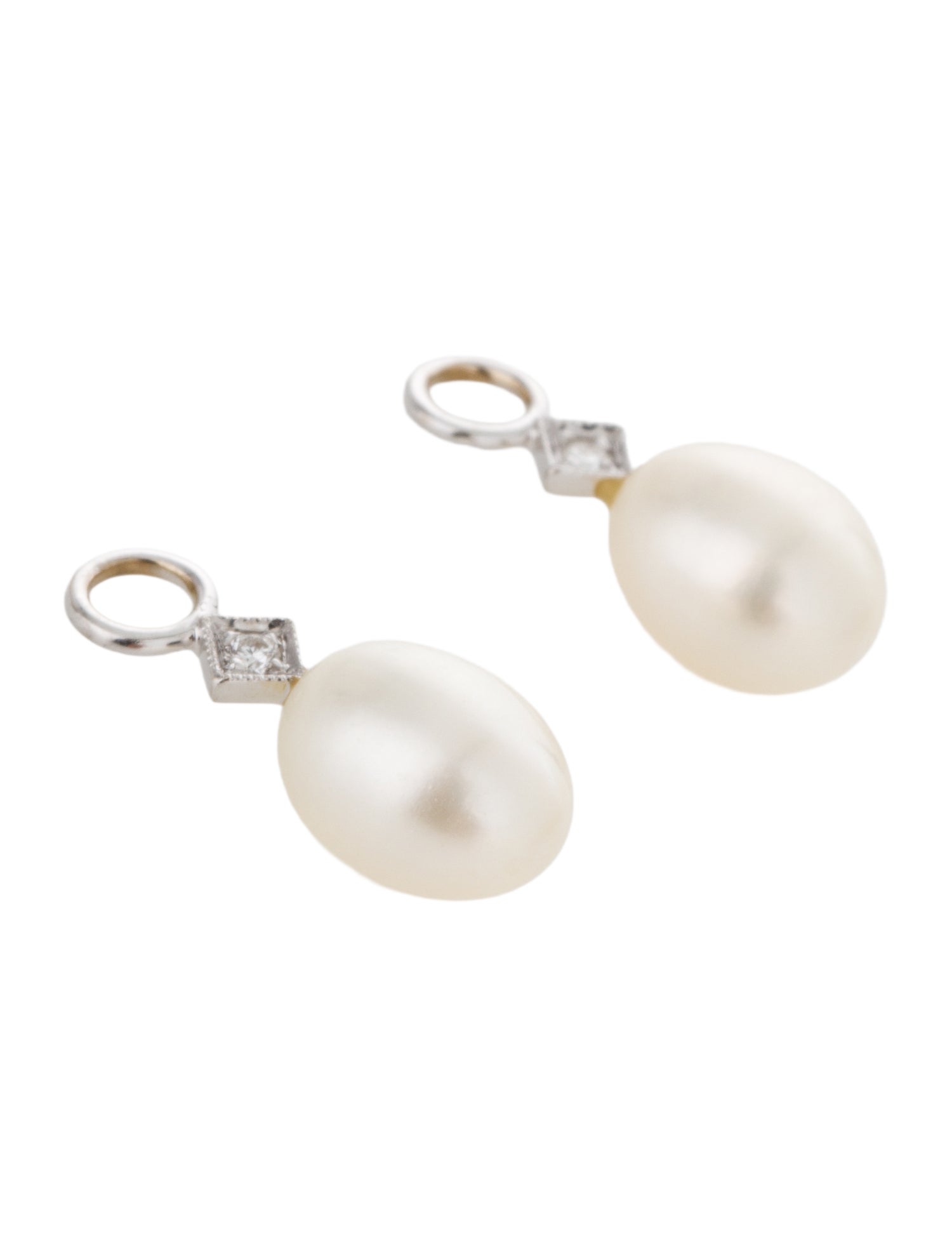 Jude Frances 18K Pearl & Diamond Earring Enhancers