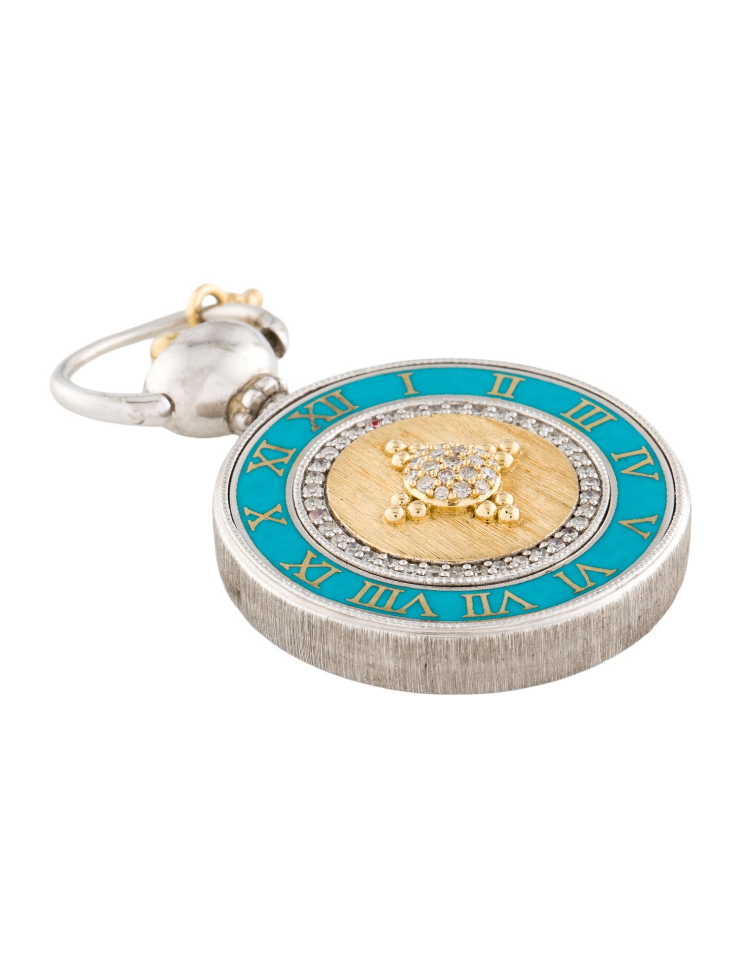 Jude Frances Diamond & Enamel Pocket Watch Pendant