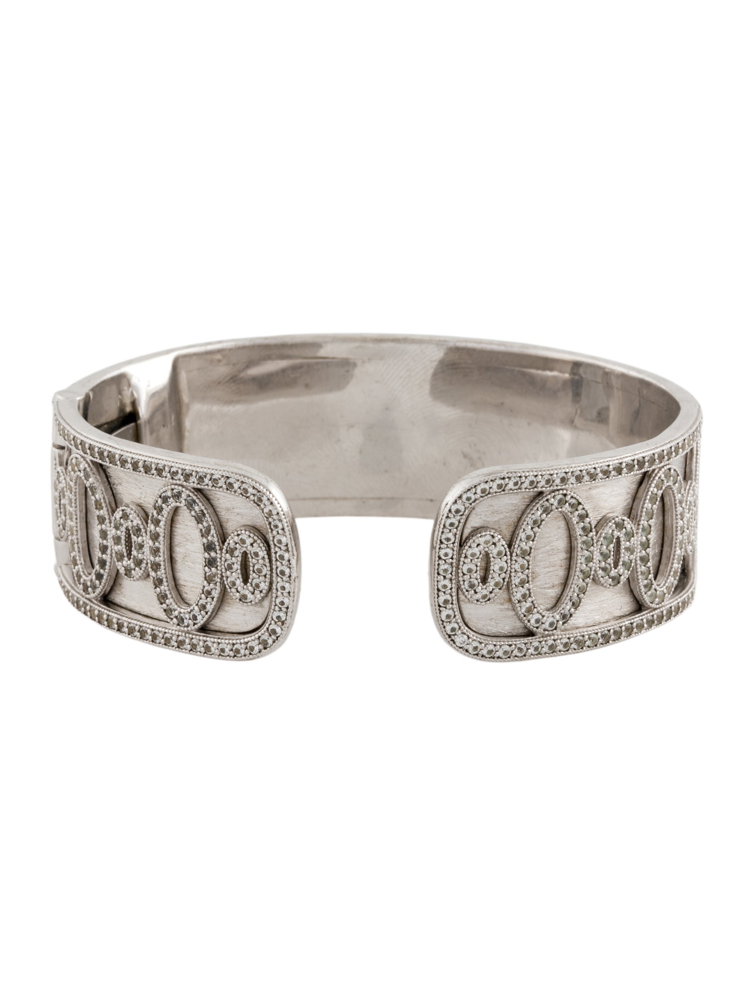 Jude Frances Topaz Oval Lattice Hinged Cuff