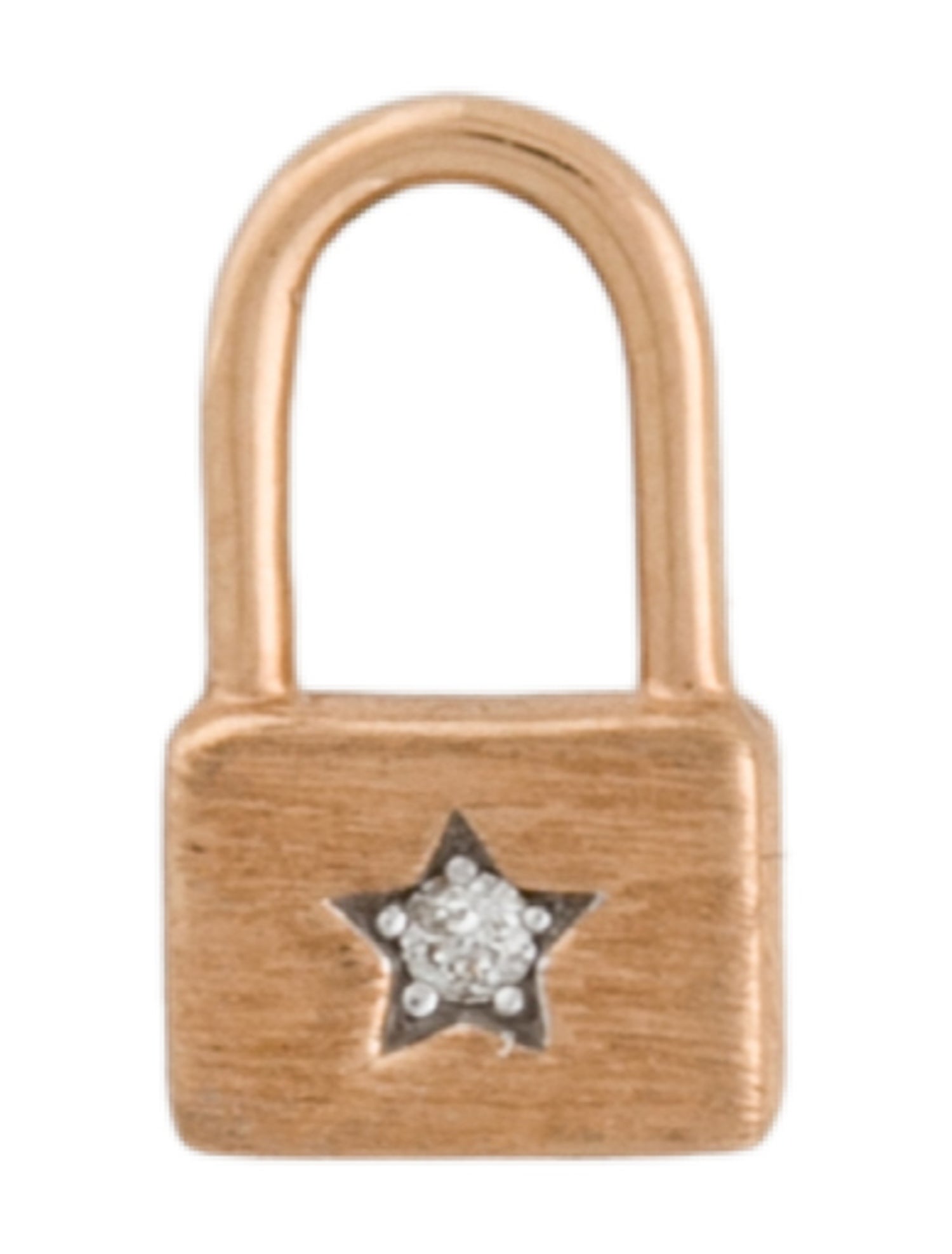 Jude Frances 18K Diamond Petite Lock Earring Charm