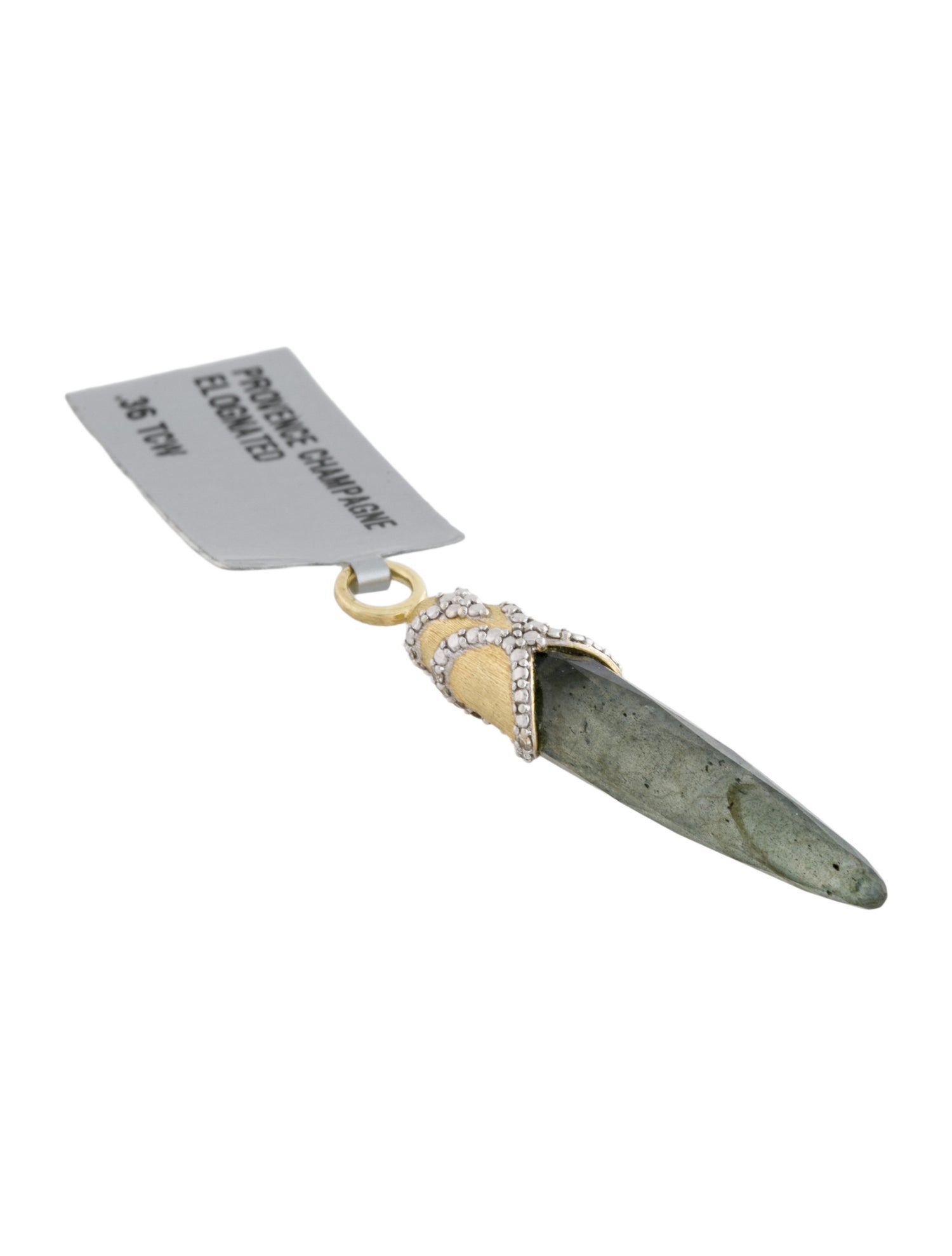 Jude Frances 18K Labradorite & Diamond Provence Champagne Elongated Earring Enhancer