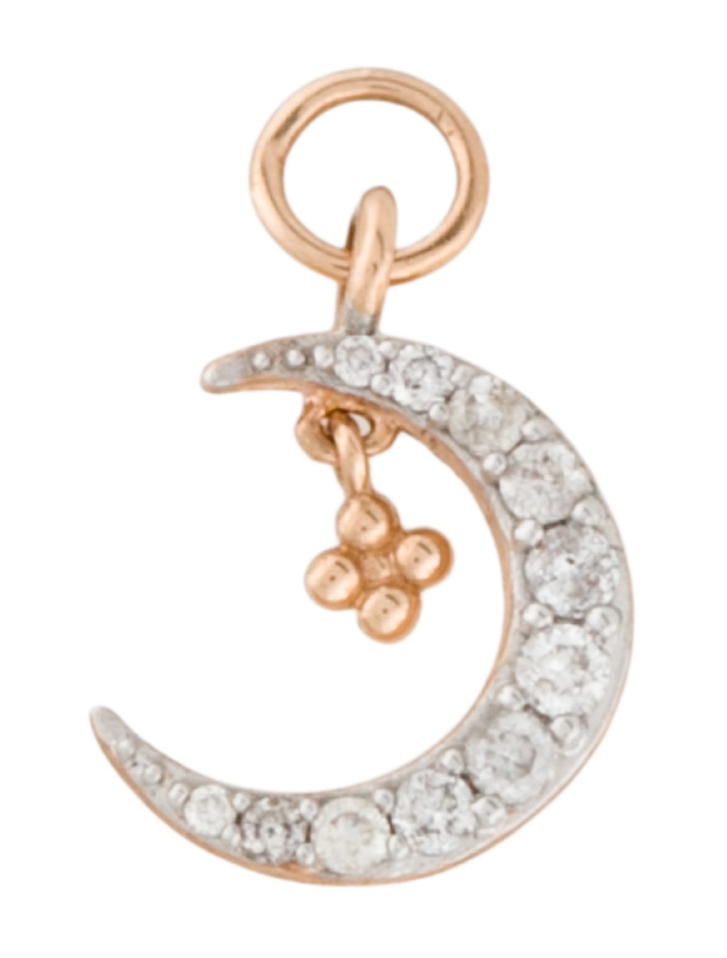 Jude Frances 18K Diamond Petite Pave Moon