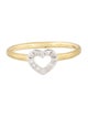 Jude Frances 18K Diamond Petite Pave Open Heart