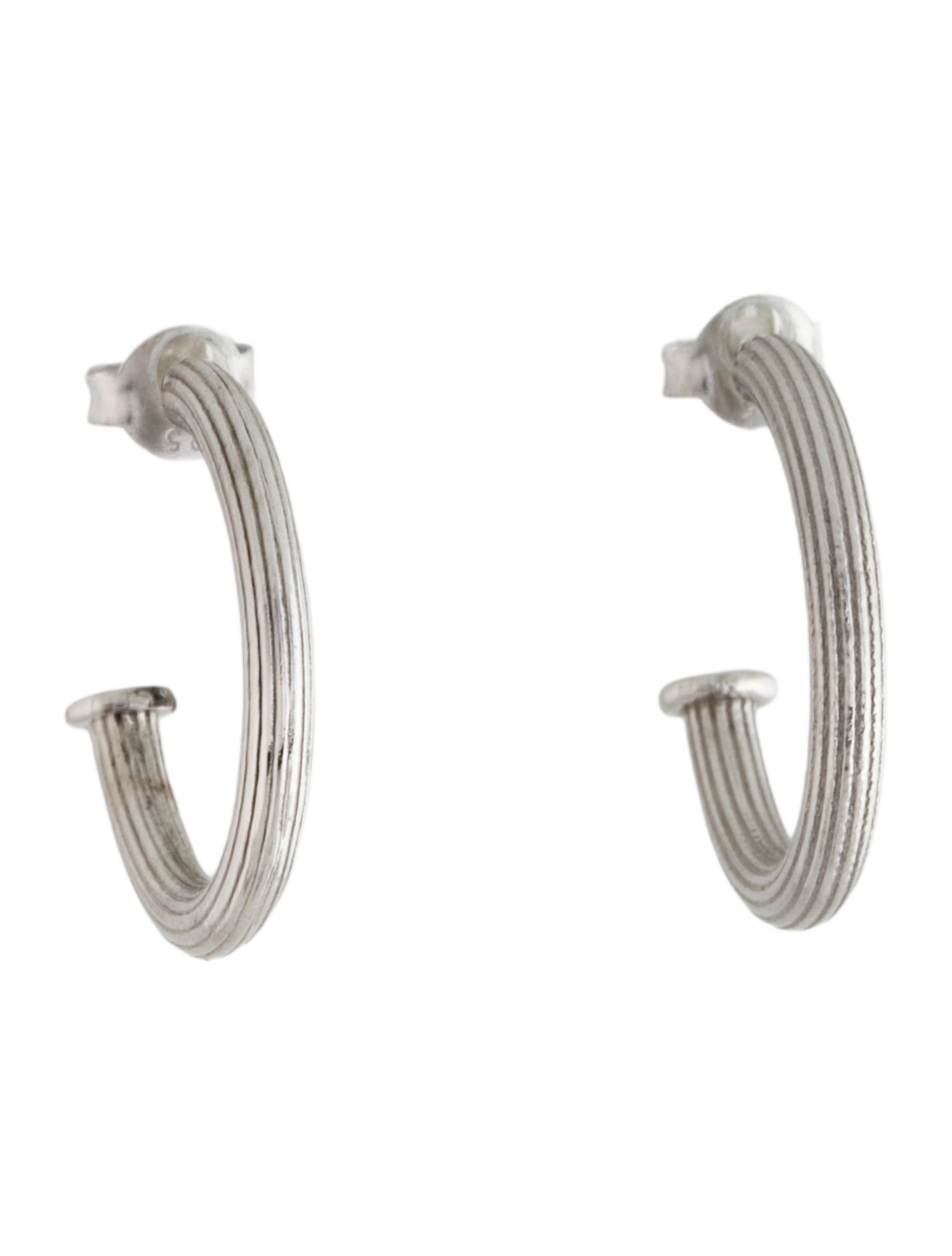 Jude Frances Ribbed Hoop Earrings