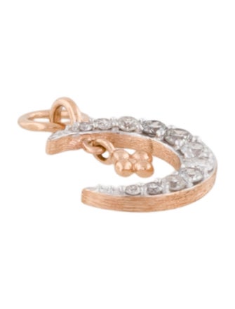 Jude Frances 18K Diamond Half Moon Charm