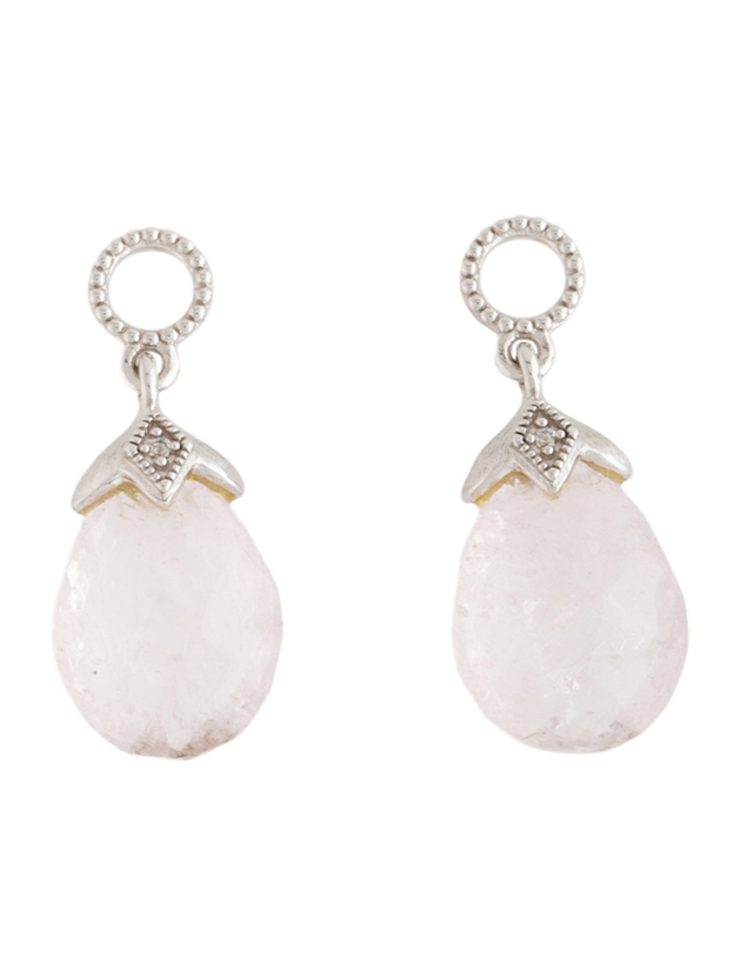 Jude Frances 18K Morganite & Diamond Tear Drop Earring Enhancers