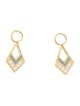 Jude Frances 18K Diamond Lisse Open Small Kite Enamel Earring Enhancers