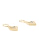 Jude Frances 18K Diamond Lisse Open Small Kite Enamel Earring Enhancers