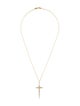 Jude Frances 18K Diamond Lisse Dagger Cross Pendant Necklace