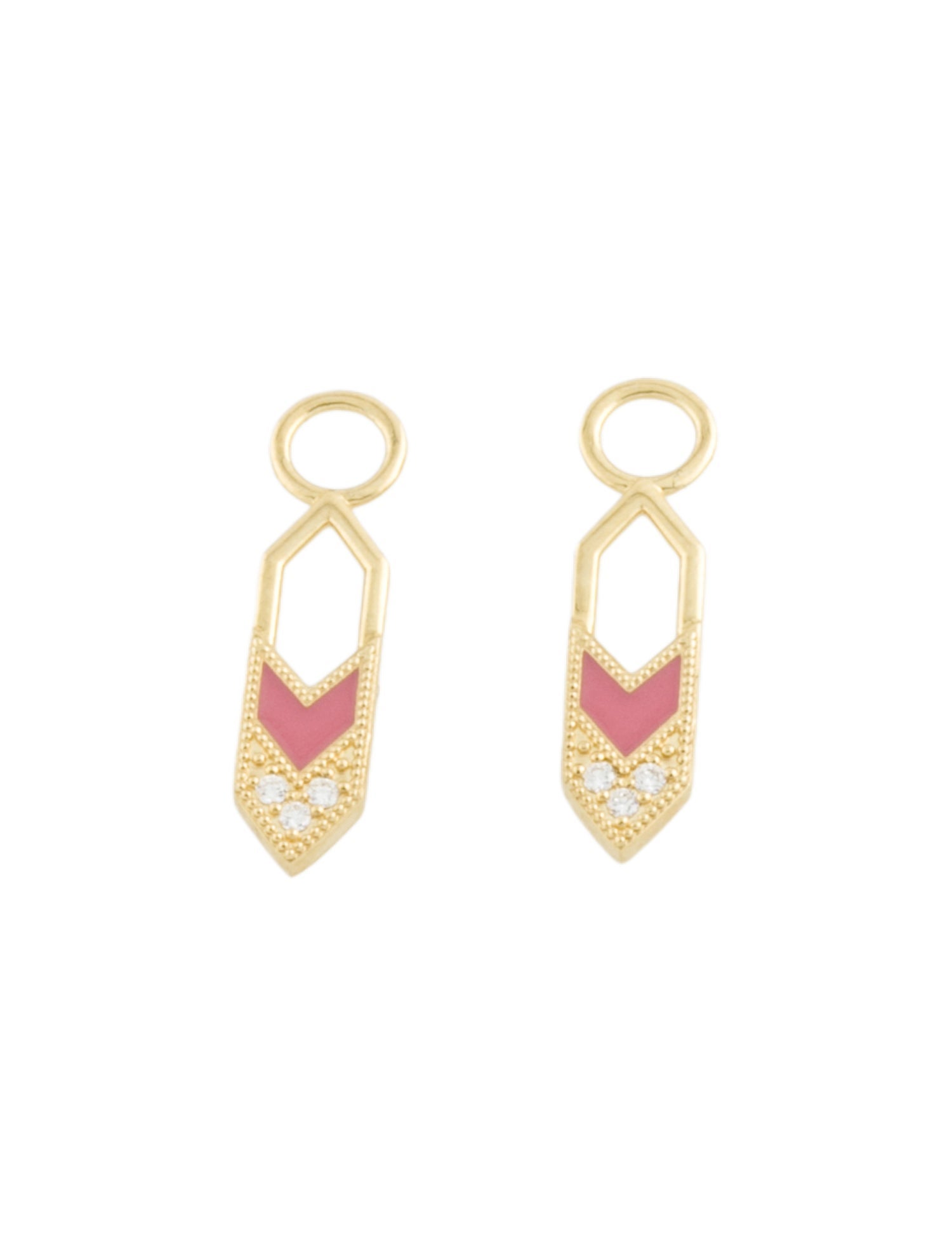 Jude Frances 18K Diamond Lisse Earring Enhancers