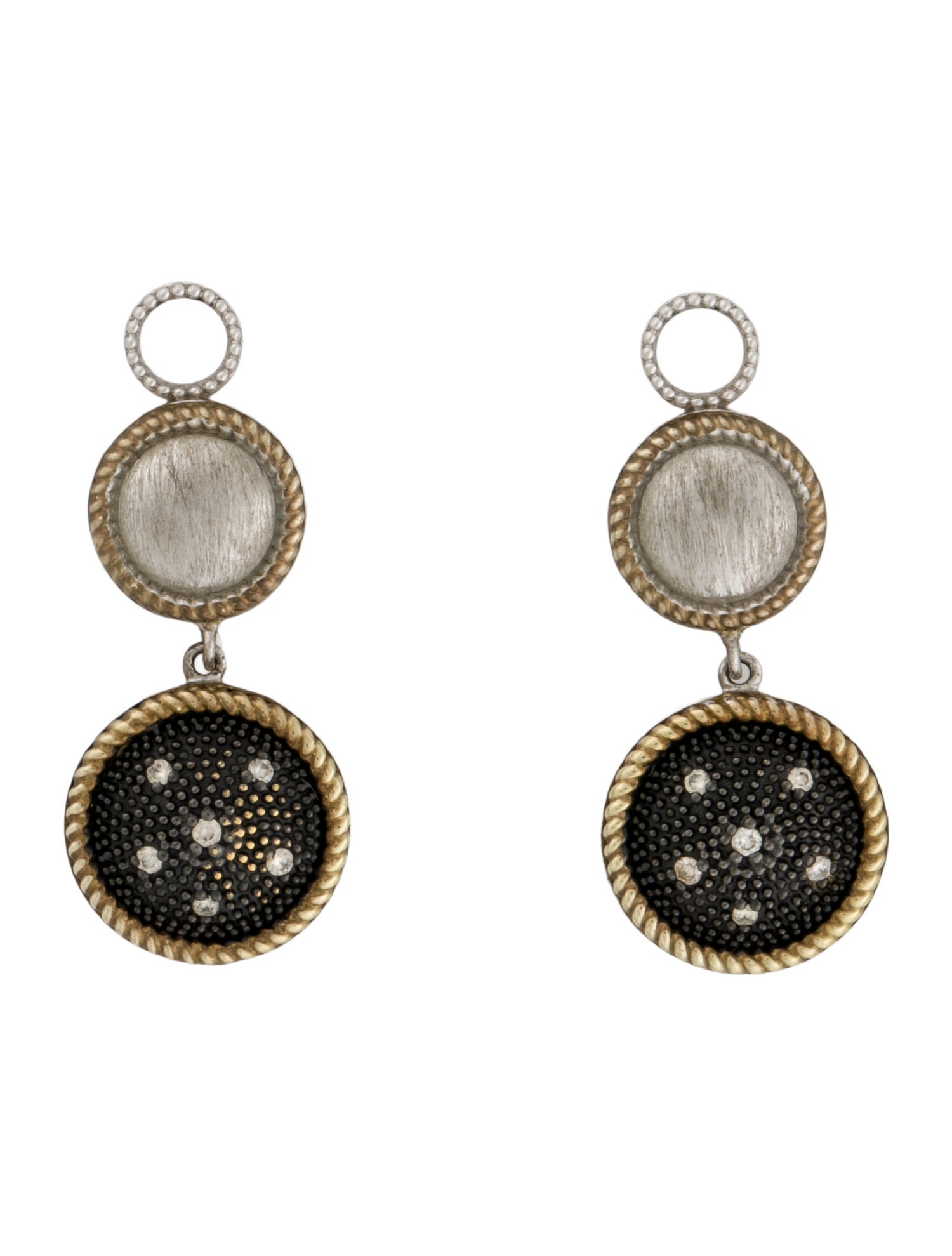 Jude Frances Two-Tone Diamond Earring Enhancers
