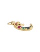 Jude Frances 18K Ruby, Emerald, & Sapphire Petite Pave Crescent Moon Earring Charm