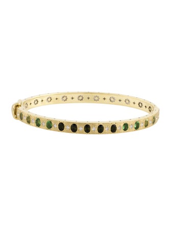 Jude Frances 18K Peridot, Tsavorite Garnet, Tourmaline & Diamond Bracelet