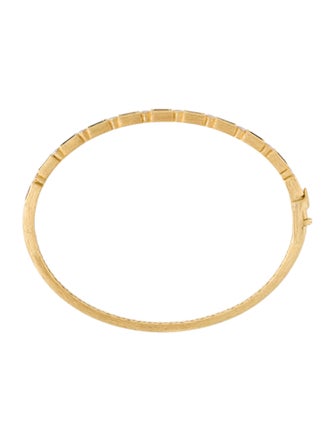 Jude Frances 18K Provence Round Diamond And Stone Baguette Bangle