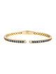Jude Frances 18K Sapphire & Diamond Lisse Open Stretchy Bangle