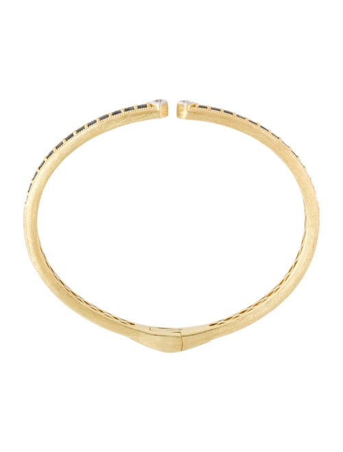 Jude Frances 18K Sapphire & Diamond Lisse Open Stretchy Bangle