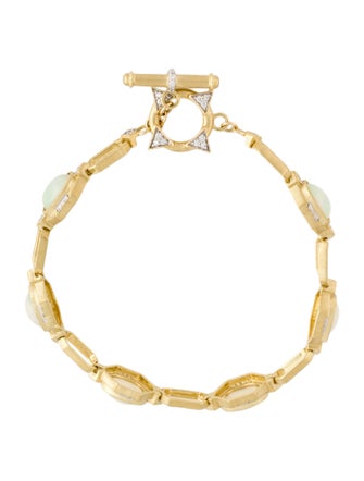 Jude Frances 18K Ethiopian Opal & Diamond Soft Link Bracelet