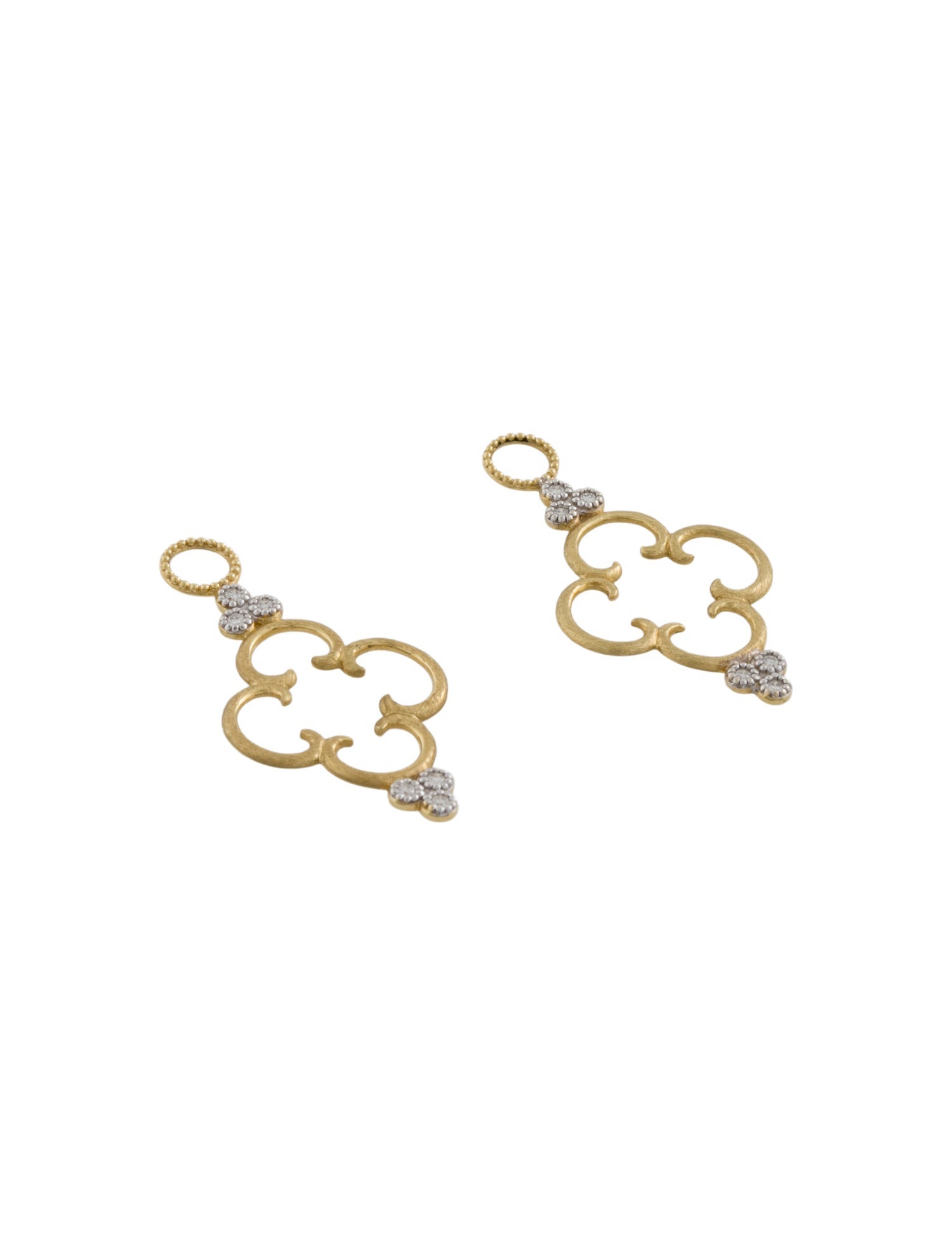 Jude Frances 18K Diamond Trio Clover Earring Charms
