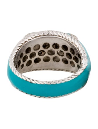 Jude Frances Diamond Criss Cross Enamel Ring