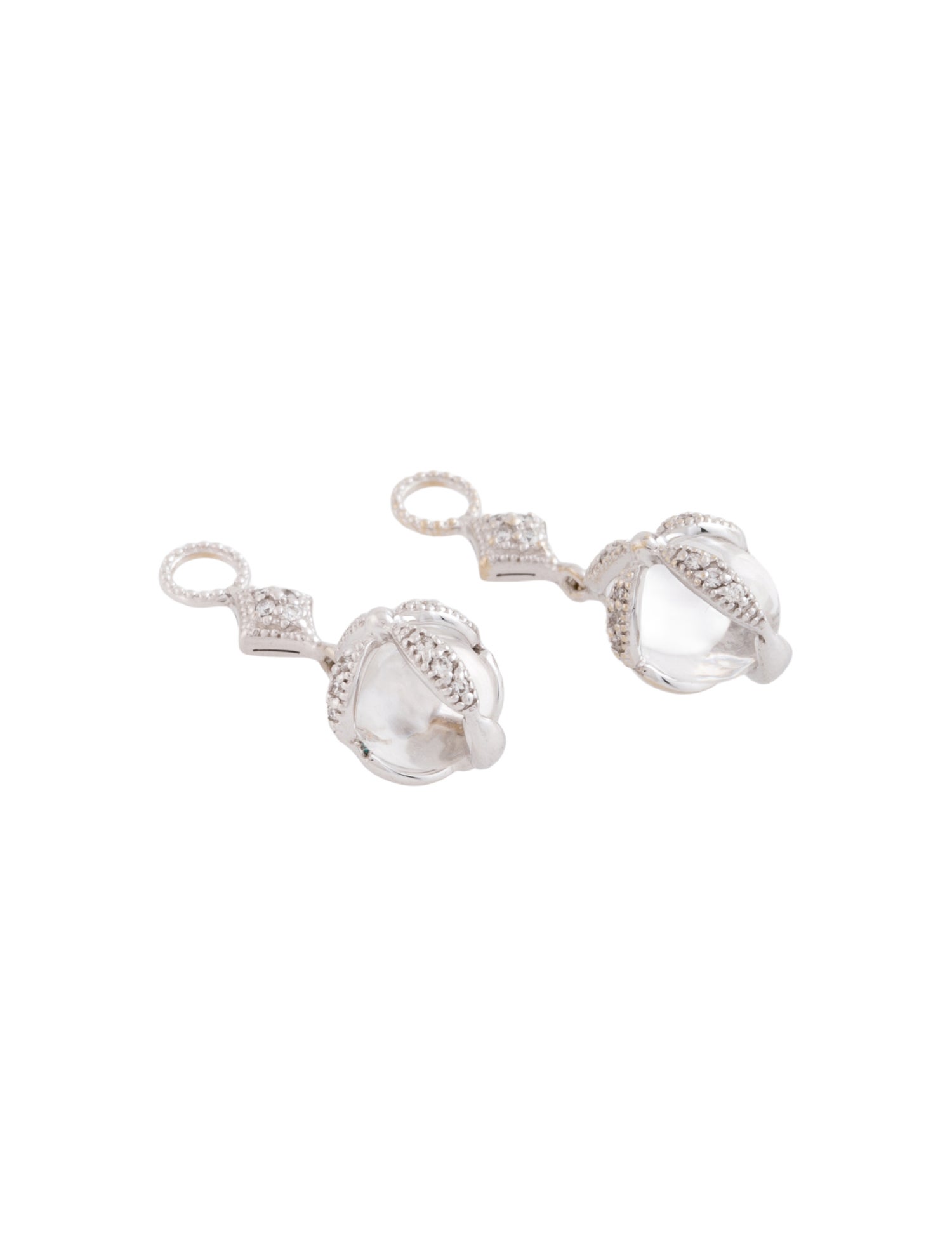 Jude Frances 18K Quartz & Diamond Earring Enhancers