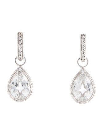Jude Frances 18K Topaz & Diamond Drop Earrings