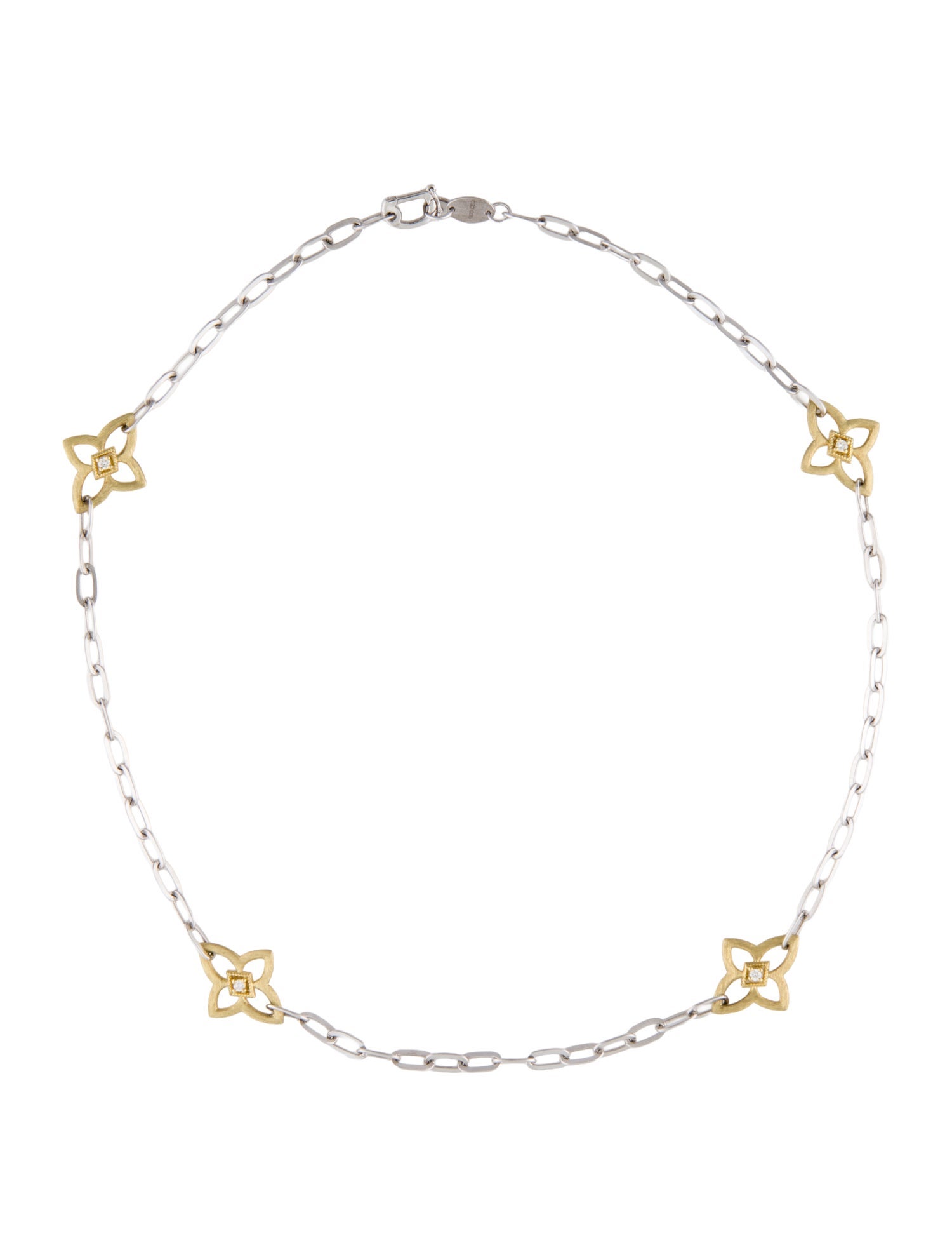 Jude Frances Diamond Floral Station Necklace