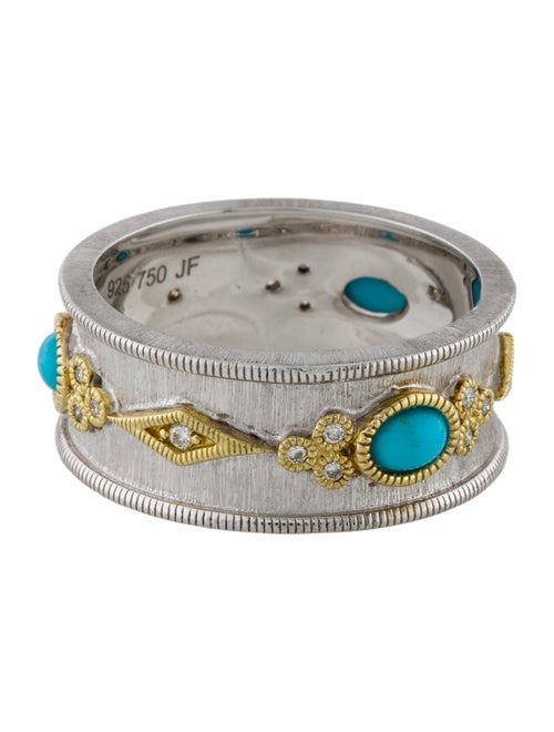 Jude Frances Turquoise & Diamond Cigar Band Ring