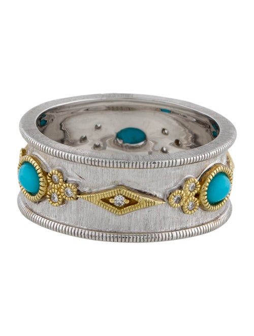 Jude Frances Turquoise & Diamond Cigar Band Ring